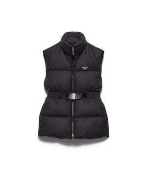 Prada Re-Wool Down Vest, Anthracite - Black