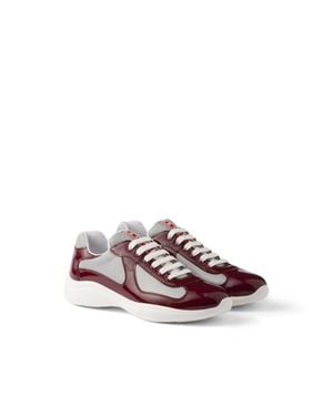 Prada America's Cup Panelled Trainers - Red