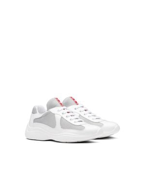 Prada Linea Rossa America's Cup Soft Rubber And Bike Fabric Sneakers - White