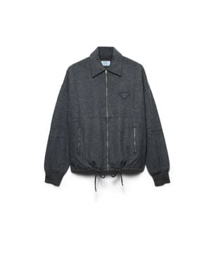 Prada Wool And Cashmere Blouson Jacket - Blue