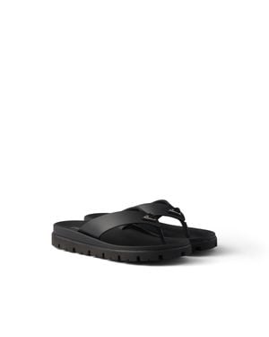 Prada Rubber Thong Sandals, Size 6 - White