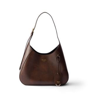 Prada Boogie Mittelgroße Handtasche Aus Leder, Damen - Braun
