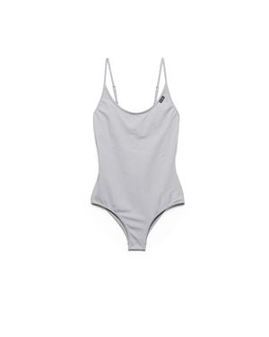 Prada One-Piece Jersey Swimsuit - Grey