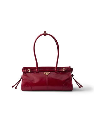 Prada Bonnie Medium Leather Handbag - Red