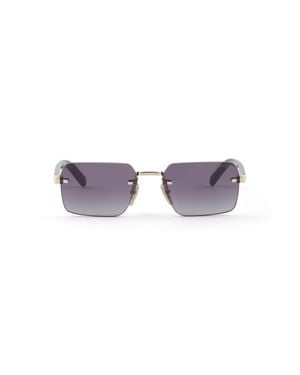 Prada Sunglasses With The Iconic Metal Plaque - Purple