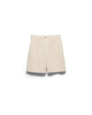 Prada Old Gabardine Bermudas - Natural