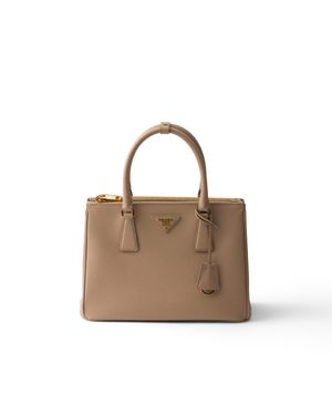 Prada Galleria Medium Saffiano Leather Bag, Cameo - Multicolour