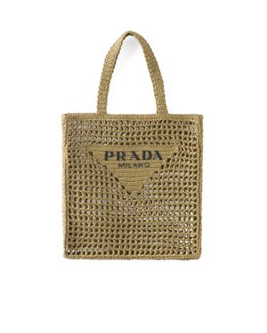 Prada Crochet Tote Bag - Metallic