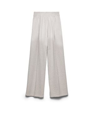 Prada Cotton Fleece Pants, Marble - White