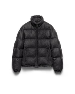 Prada Cashmere-Down Puffer Coat - Black