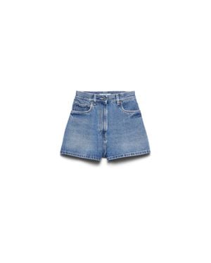 Prada Shorts Aus Denim, Damen, Größe - Blau