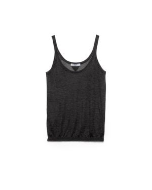 Prada Cashmere And Silk Tank Top - Black