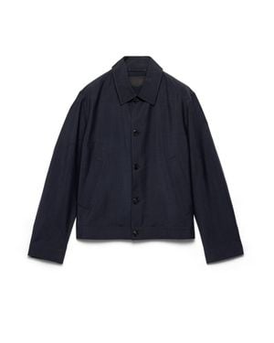 Prada Mohair And Wool Blouson Jacket - Blue