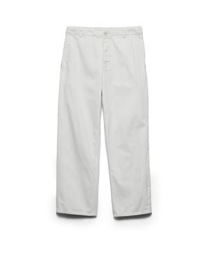 Prada Regular Bleached Denim Jeans, Sky - White