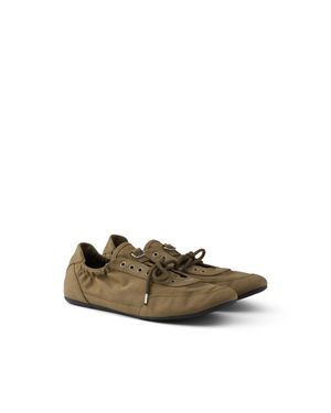 Prada Collapse Canvas Trainers, Size 6 - Metallic