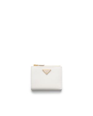 Prada Small Saffiano Leather Wallet - White