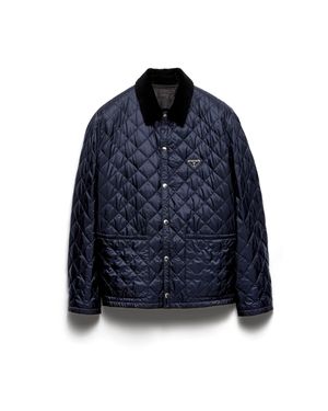 Prada Quilted Re-Nylon Jacket - Blue