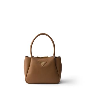 Prada Liaison Small Leather Handbag, Caramel - Brown