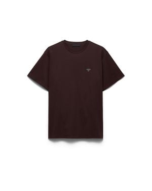 Prada Cotton T-Shirt, Cocoa - Red