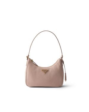 Prada Re-Edition 2005 Nubuck And Saffiano Leather Mini-Bag - Pink