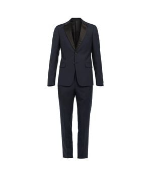 Prada Singled-Breasted Two-Button Wool Mohair Tuxedo - Blue