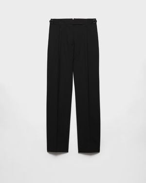 Prada Light Wool Trousers - Black