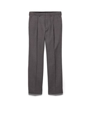 Prada Wool And Silk Trousers - Grey