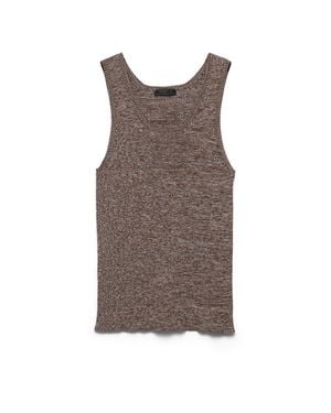 Prada Cotton Knit Tank Top - Brown