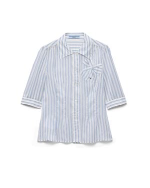 Prada Gestreiftes Hemd, Damen, Größe - Weiß
