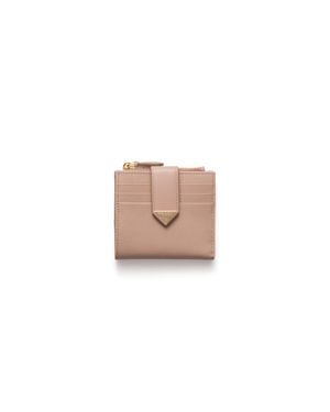 Prada Small Saffiano And Smooth Leather Wallet - White