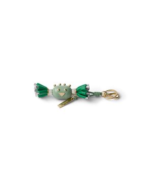 Prada Candy Plexiglas And Leather Key Ring Charm - Green