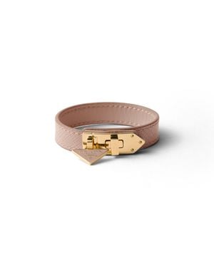 Prada Saffiano Leather Bracelet - White