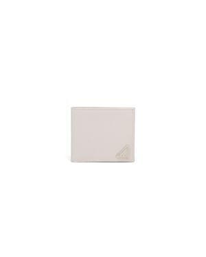 Prada Saffiano Leather Wallet, Chalk - White