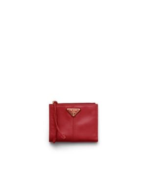 Prada Small Leather Wallet - Red