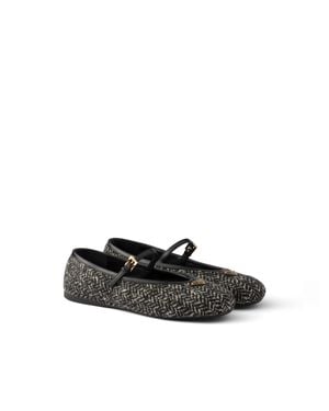 Prada Fabric Ballerinas, Size 35 - White