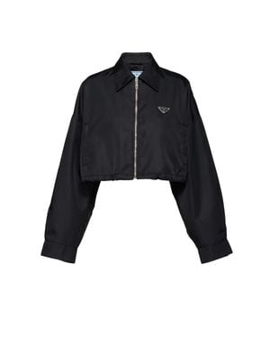 Prada Re-Nylon Cropped Nylon Jacket - Black