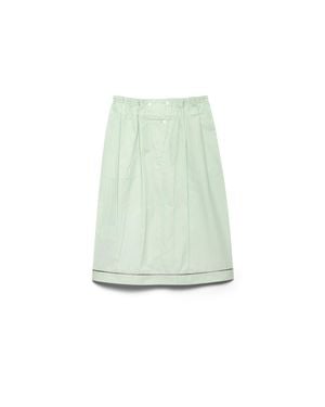 Prada Cotton Midi-Skirt - Green