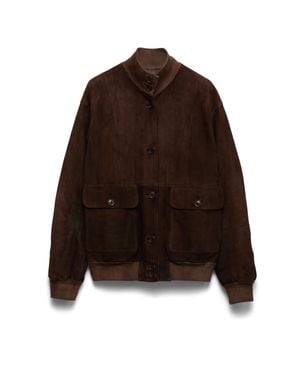 Prada Suede Jacket - Brown