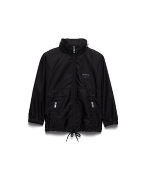 Prada Cropped Re-Nylon Light Jacket - Black