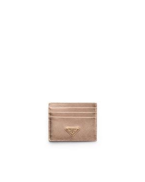 Prada Saffiano Leather Card Holder - White