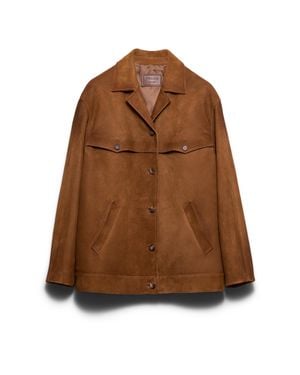 Prada Suede Jacket - Brown