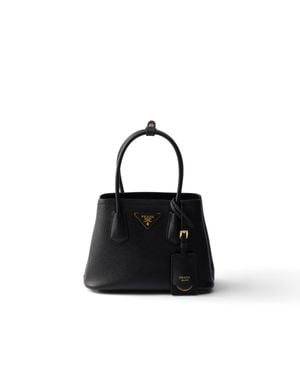 Prada Double Saffiano Leather Mini-Bag - Black
