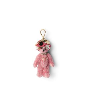 Prada Teddy Keychain Charm - Pink