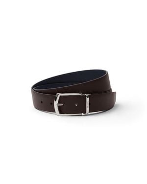 Prada Reversible Saffiano Leather Belt - Black