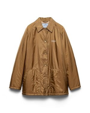 Prada Long-Sleeved Button-Up Jacket - Brown