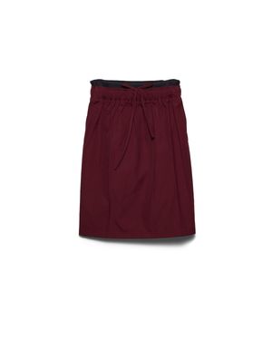 Prada Cotton Blend Midi Skirt - Red