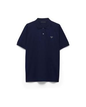 Prada Piqué Polo Shirt - Blue