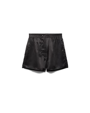 Prada Vintage-Look Satin Shorts - Black