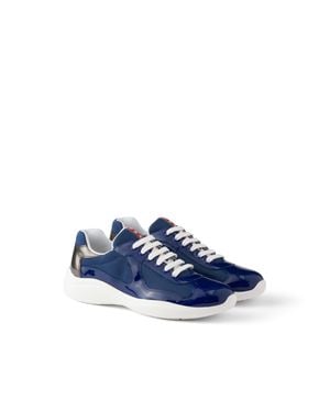 Prada America's Cup Sneaker Aus Lackleder Und Funktionsgewebe, Herren, Größe 10,5 - Blau
