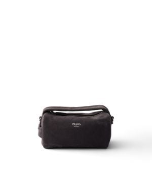 Prada Sac À Bandoulière En Veau Velours, Homme - Blanc